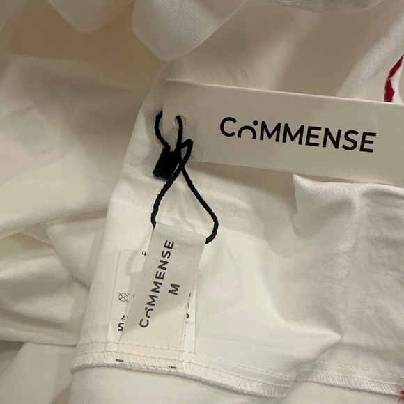 Commense White A-Line Skirt with Red Trim - Picture 5 of 7